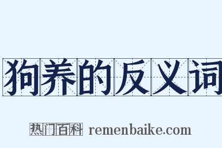 狗养的反义词是什么意思的图片